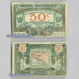 Банкнота 50 сантим 1922 Франция сост. Very Fine