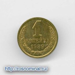 1 копейка 1989 CCCР из обращения