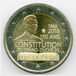 150-летие Конституции Люксембурга 2 евро 2018 Люксембург