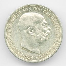 2 кроны 1912 Австрия Серебро 0,835 10,0 гр