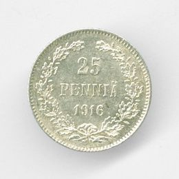 25 пенни 1916 Финляндия S (сост. about UNC)