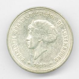 5 франков 1929 Люксембург Серебро 0,625 8,0 гр