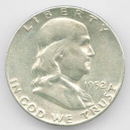 50 центов 1952 S США Серебро 0,900 12,5 гр