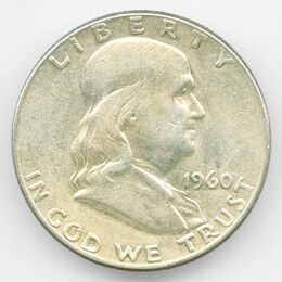 50 центов 1960 P США Серебро 0,900 12,5 гр