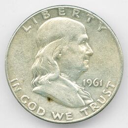 50 центов 1961 D США Серебро 0,900 12,5 гр