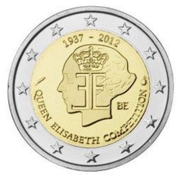 75 лет музыкальному конкурсу имени королевы Елизаветы Бельгия 2 евро 2012