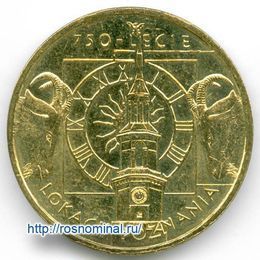 750-летие Познани 2 злотых 2003 Польша