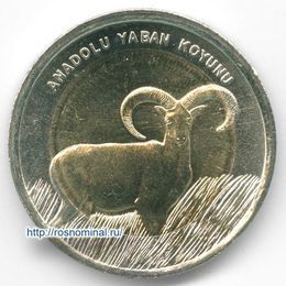 Муфлон 1 лира 2015 Турция
