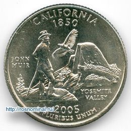 Калифорния 25 центов 2005 США