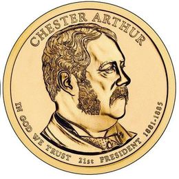 Честер Артур P 21 президент США 1 доллар 2012