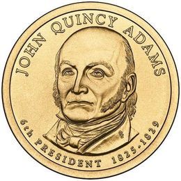 Джон Адамс P 6 президент США 1 доллар 2008