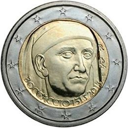 Джованни Боккаччо Италия 2 евро 2013