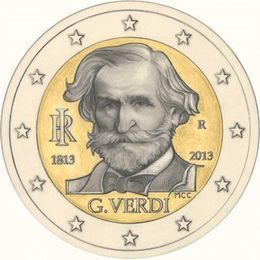 Джузеппе Верди Италия 2 евро 2013