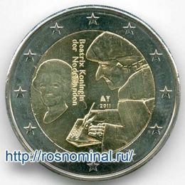 Эразм Роттердамский Нидерланды 2 евро 2011