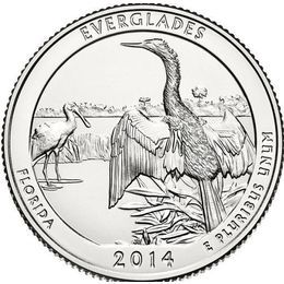 Эверглейдс D 25 парк США 25 центов 2014