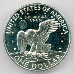 Эйзенхауэр S США Серебро 0,400 24,59 гр 1 доллар 1971