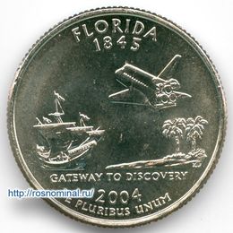 Флорида 25 центов 2004 США