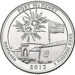 Форт Мак-Генри D 19 парк США 25 центов 2013