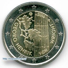Георг Хенрик фон Вригт Финляндия 2 евро 2016