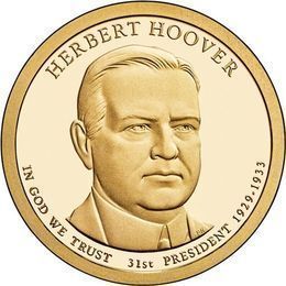 Герберт Гувер D 31 президент США 1 доллар 2014