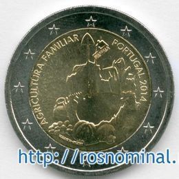 Год фермерского хозяйства Португалия 2 евро 2014