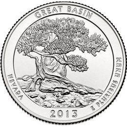 Грейт-Бейсин D 18 парк США 25 центов 2013