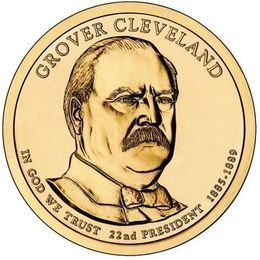 Гровер Кливленд I P 22 президент США 1 доллар 2012