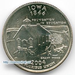 Айова 25 центов 2004 США