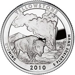 Йеллоустонский парк D 2 парк США 25 центов 2010