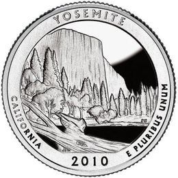 Йосемитский парк D 3 парк США 25 центов 2010