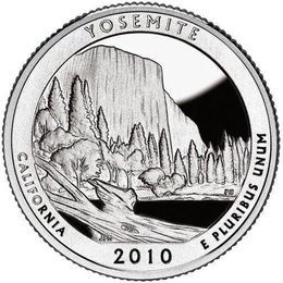 Йосемитский парк P 3 парк США 25 центов 2010