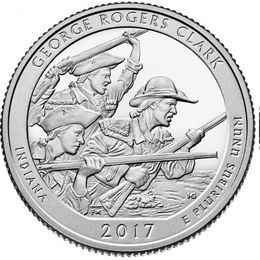 Парк имени Дж. Роджерса Кларка D 40 парк США 25 центов 2017