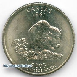 Канзас 25 центов 2005 США