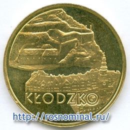 Клодзко Польша 2 злотых 2007