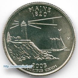Мэн 25 центов 2003 США
