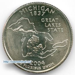 Мичиган 25 центов 2004 США
