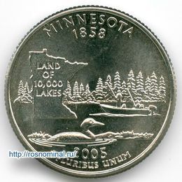 Миннесота 25 центов 2005 США