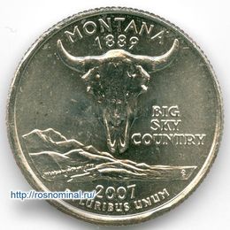 Монтана 25 центов 2007 США