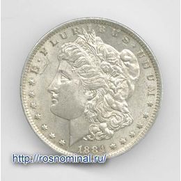 Моргановский доллар 1 доллар 1884 США (Серебро 0,900 26,73 гр)