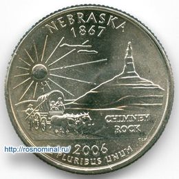 Небраска 25 центов 2006 США