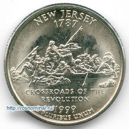 Нью-Джерси 25 центов 1999 США