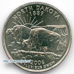 Северная Дакота 25 центов 2006 США