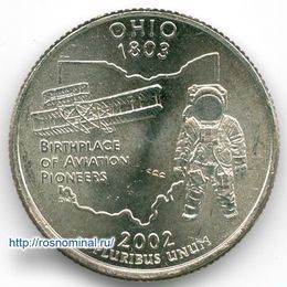 Огайо 25 центов 2002 США