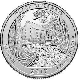 Озарк D 38 парк США 25 центов 2017
