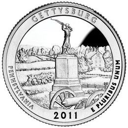 Парк Геттисберг P 6 парк США 25 центов 2011