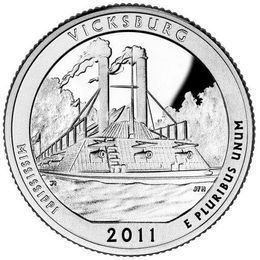 Парк Виксбург D 9 парк США 25 центов 2011