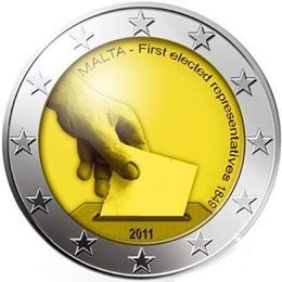 Первые избранные представители совета Мальты 1849 года Мальта 2 евро 2011