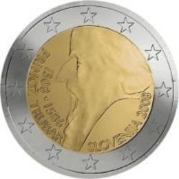 Примож Трубар Словения 2 евро 2008