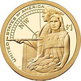 Сакагавея Помощь индейцев экспедиции Льюиса и Кларка D США 1 доллар 2014