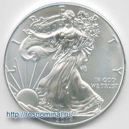 Шагающая свобода США Серебро 0,999,99 1 oz 1 доллар 2014